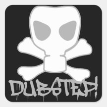 Dubstep Gasmaske-Schädel Sticker