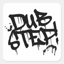Dubstep Graffiti-Art Quadratsticker