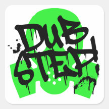 Dubstep grünes Gasmask Aufkleber