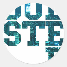 Dubstep NYC Runde Sticker