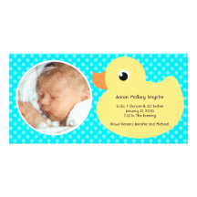 Ducky Blasen-Gummirahmen-neue Baby-Foto-Karten Bild Karte