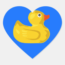 Ducky Enten-Herz-Aufkleber