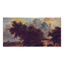 Dünen mit Büschen durch Ruisdael Jakob Isaaksz. Va Bilder Karten