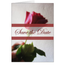 Dunkelrote Wedding Rosen-Versuchung Save the Date Karten