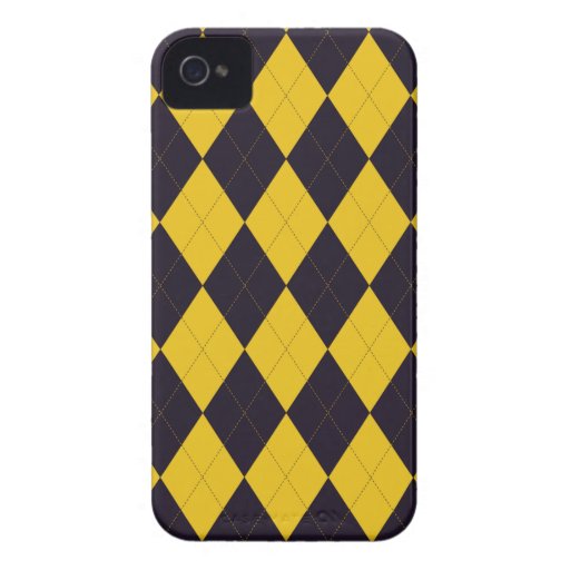 Dunkler lila und gelber Arglye iPhone 4/4S Kasten Case-Mate iPhone 4 Hüllen
