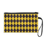 Dunkler lila und gelber RauteWristlet