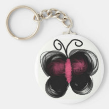 Dunkler Schmetterling Schlüsselanhänger