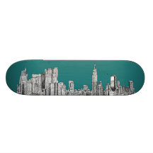 Dunkler Türkis NYC Skateboardbretter