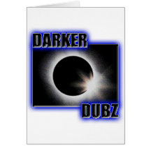 DUNKLERER DUBZ blauer Dubstep Tollpatsch Grußkarte