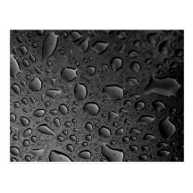 Dunkles Schwarz-Wasser-Tröpfchen-Texturentwurf Postkarte