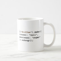 Dunkles und süßes Javascript Teetasse