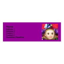 Dünne Visitenkarten der Karnevalclown-Puppe