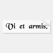 Durch Kraft und Arme Autosticker