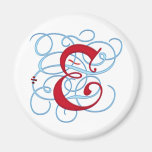 durchdachte gotische Art des Monogramms E Kühlschrankmagnete