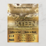 Durchlauf Diamant-Glühen-16. Geburtstag VIP [Gold] Individuelle Flyer