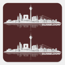 Düsseldorf City Skyline Geschenkidee Aufkleber