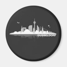 Düsseldorf City Skyline Kühlschrankmagnet / Magnet