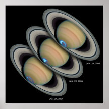 Dynamische Art von den Planeten-Saturns Auroraen Posterdruck