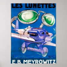 E.B. Meyrowitz Fliegen-Schutzbrillen-Anzeige Posterdrucke