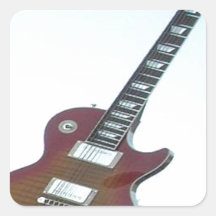 E-Gitarre Quadrataufkleber