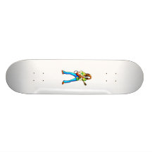 E-Gitarren-Spieler-grafische Bild-Blau-Hosen Bedruckte Skateboarddecks