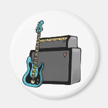 E-Gitarrenbaß und Ampere Magnete