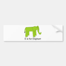E ist für Elefanten Autosticker