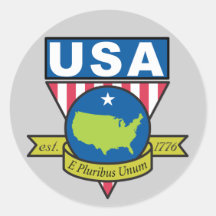 E Pluribus Unum Runde Aufkleber