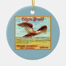 Eagle-Marken-Frucht-Kisten-Aufkleber Weinachtsornamente