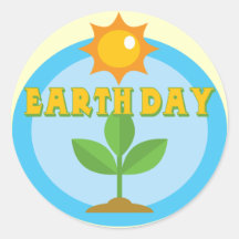 Earthday Hemden und Geschenke Runde Aufkleber