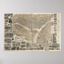 Easton 1900, PA u. Phillipsburg, NJ panoramische K Plakatdrucke