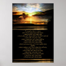 Ecclesiastes 3, 1-8 - inspirierend Plakat des Sonn