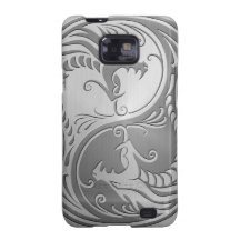 Edelstahl Yin Yang Drachen Galaxy SII Hüllen