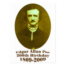 Edgar Allan Poe Postkarte