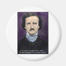 Edgar Allen Poe "der Raben-" Zitat-Geschenke u. Ka Kühlschrankmagnet