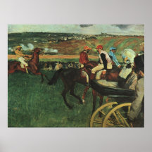 Edgar Degas - am Rennen-Pferdejockey 1877-1880 Posterdruck