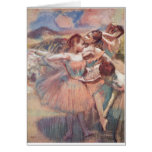 Edgar Degas - Tänzer rosa Mädchen in den Landschaf Grußkarte