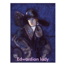 EDWARDIAN DAME POSTKARTE