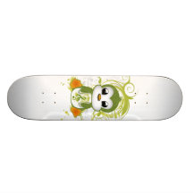 Effektmusik-Anmerkungs-Wirbel des niedlichen Pengu Skateboard Bretter