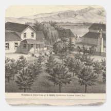 Egger, Haines Wohnsitze, Bauernhöfe Aufkleber