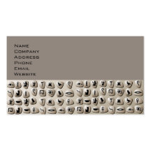 Egyptian Hieroglyphics Stones Pattern Business Cards