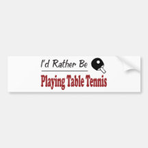 Eher spielt Tischtennis Auto Aufkleber