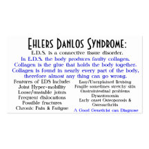 ehlers danlos Syndrom-Bewusstseinskarte Visitenkarten Vorlage