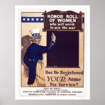 Ehrenliste der Frauen Posterdruck