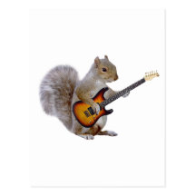 Eichhörnchen-Gitarre Postkarten