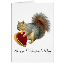 Eichhörnchen-Valentinsgruß-Karte