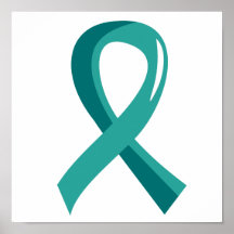 Eierstockkrebs-aquamarines Band 3 Posterdruck