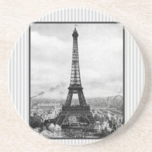 Eiffel-Turm in Paris Striped Vintages Getränkeuntersetzer