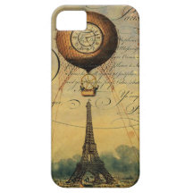 Eiffelturm-Heißluft-Ballon Steampunk Etui Fürs iPhone 5