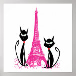 Eiffelturmkatzen Poster